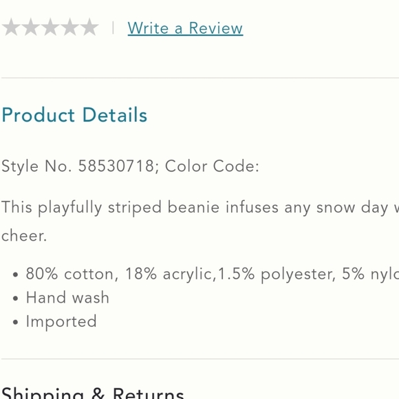 Anthropologie Sherbert Striped Beanie - Picture 7 of 7